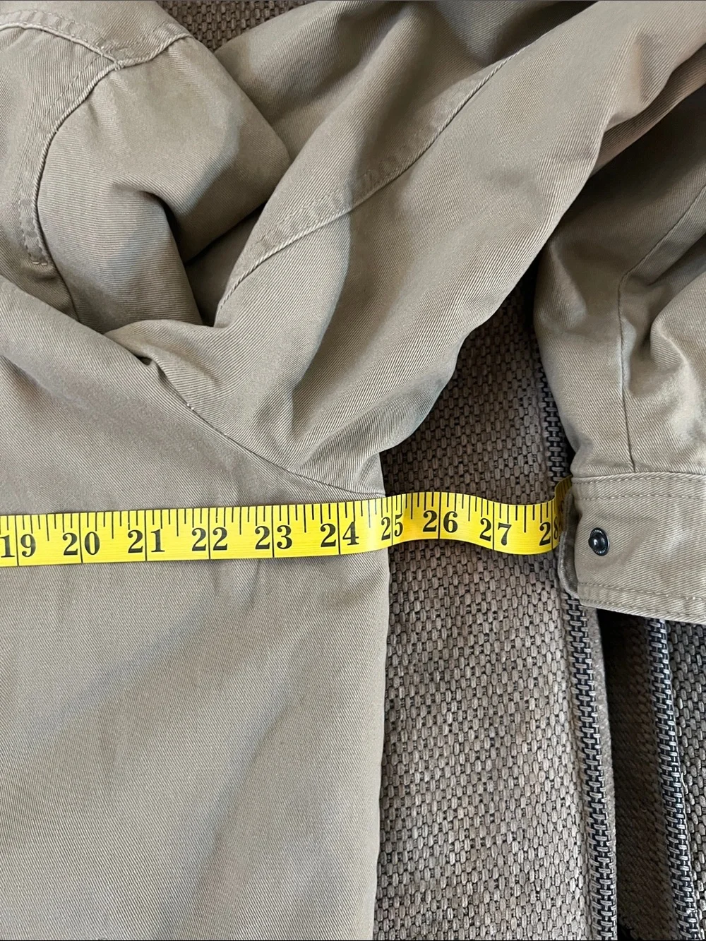 Quicksilver Classic Light tan Jacket - Neutral Tonal Outerwear XL canvas Sherpa